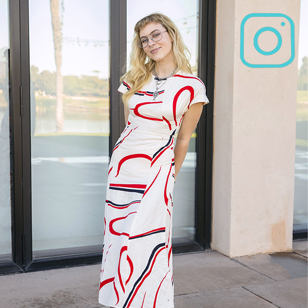 ig 4 person wearing white and red dress